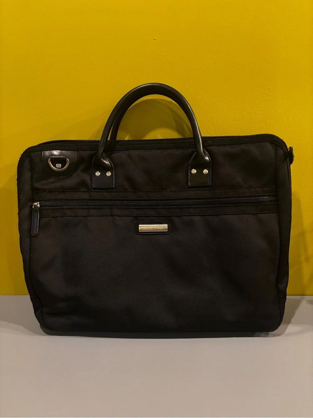 Black Men's Briefcase with Detachable Shoulder Strap0708